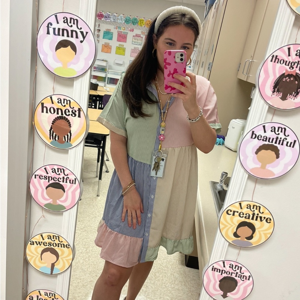 Multicolored Stripe Dress